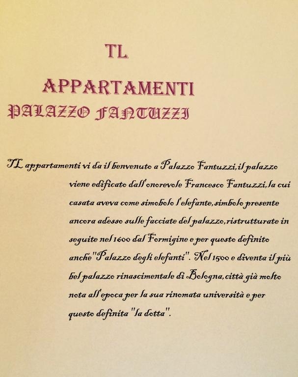 Tl Palazzo Fantuzzi Apartman Bologna Szoba fotó